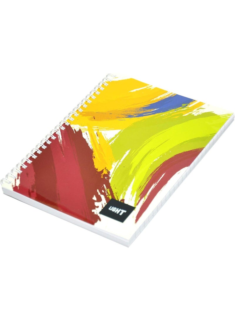 FIS Light LINBA41804S Spiral Single Line Cover Notebook (Pack of 10 Pieces, 100 Sheets, A4 Size) - Image 3